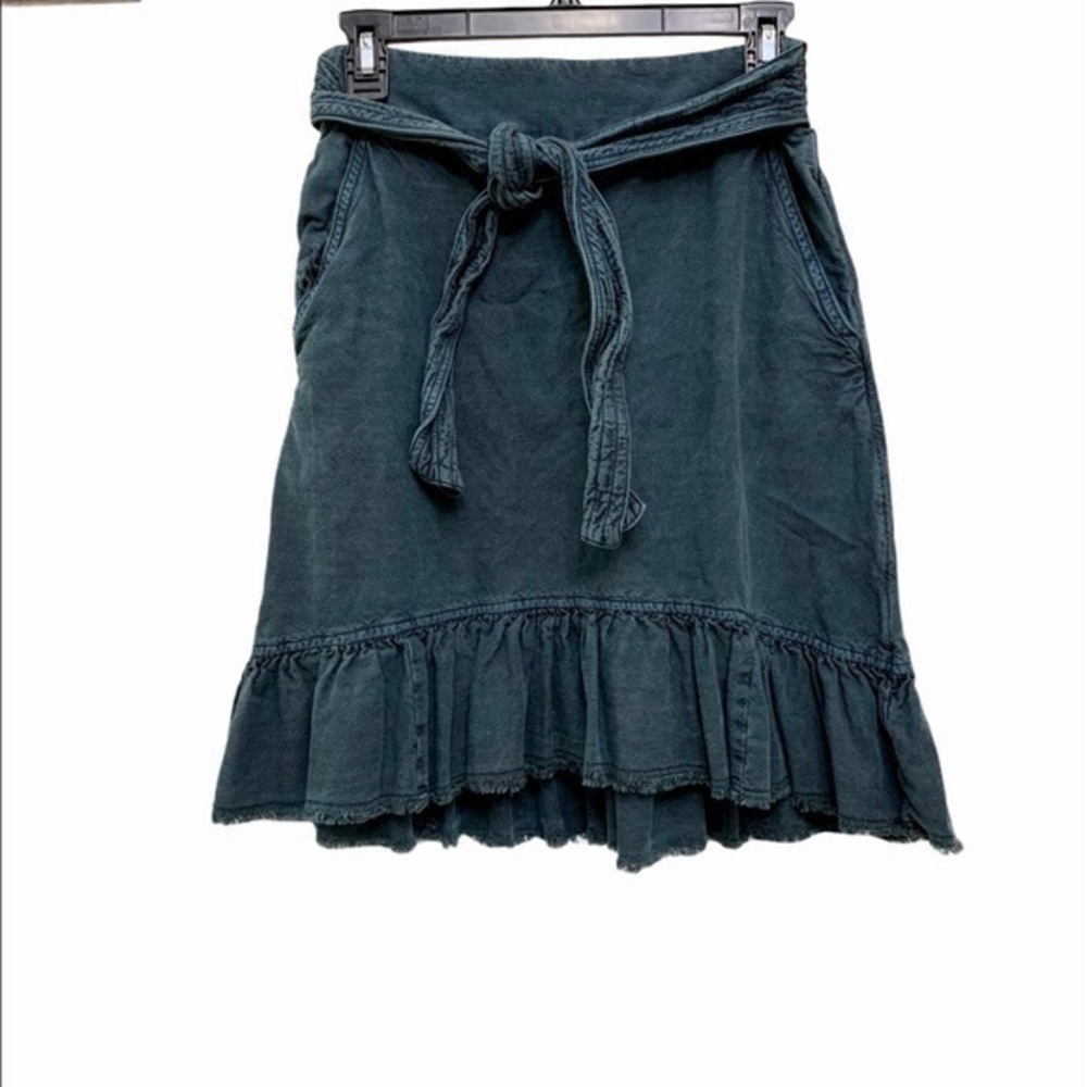 Pilcro & Letterpress Green Jean skirt
